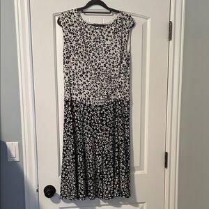 Lauren Ralph Lauren Monochrome Floral Midi Dress